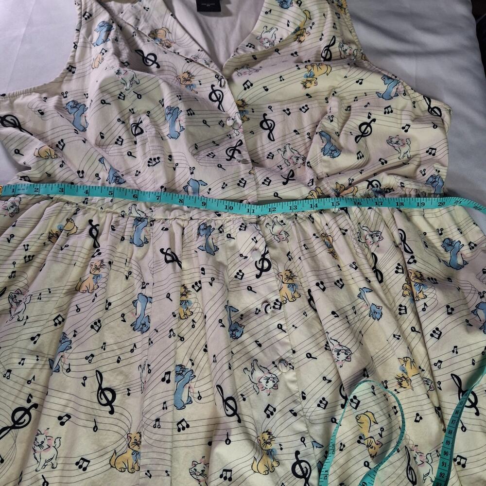 Disney The Aristocats Cat Print Sleeveless Midi Dress Size 20 - Picture 9 of 11